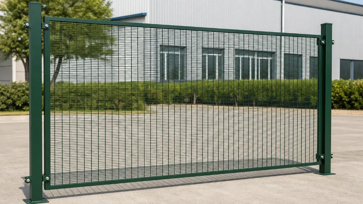 Standard 358 anti-climb welded mesh fence panel with square posts
