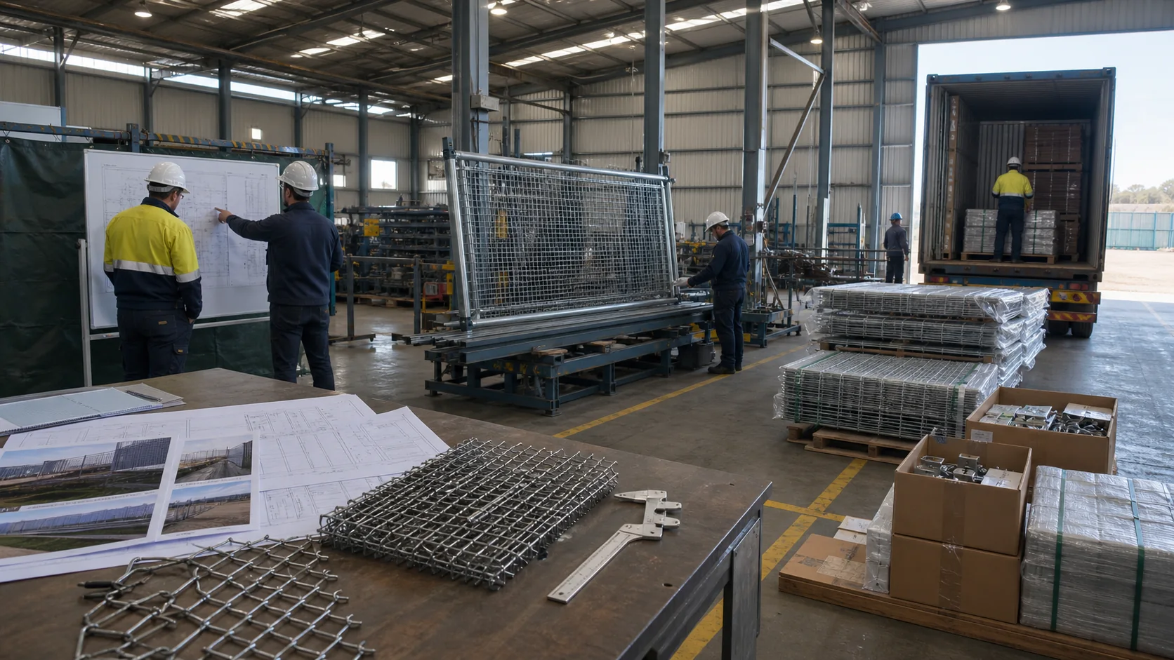 port perimeter fence RFQ to production and loading workflow