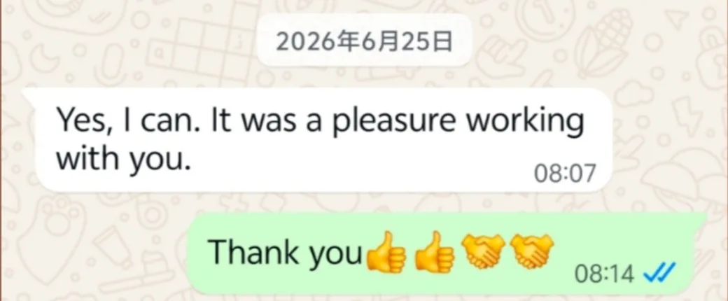 Positive cooperation feedback from the U.S. fence distributor