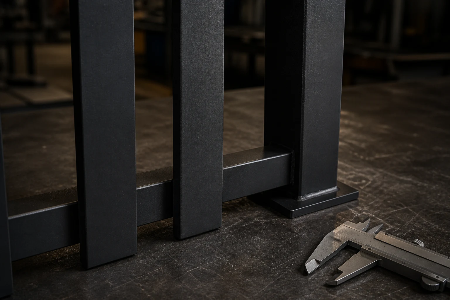 steel flat bar fence product detail showing bar spacing and welded frame