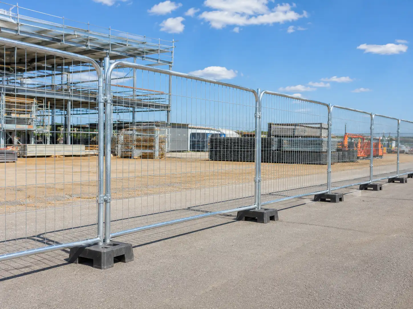 Canada temporary fence panels used near factory facility work zones