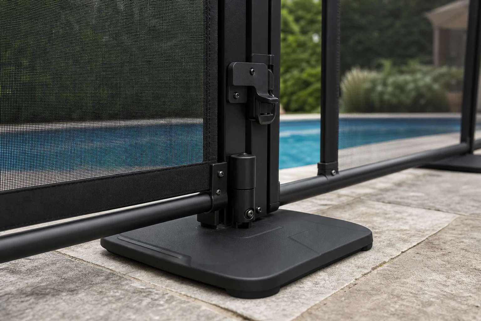 self closing self latching temporary pool fence gate