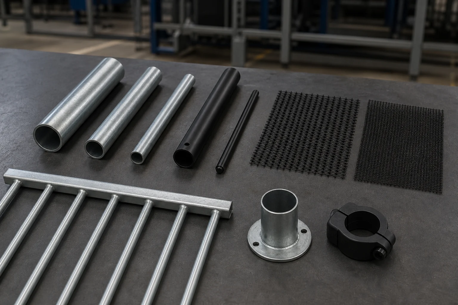 Galvanized frame, soft mesh, poles, bases and sleeve components for custom temporary pool fence orders