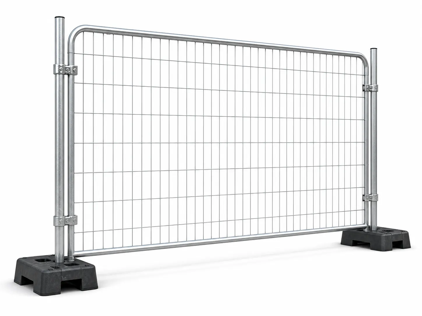 Australia temporary fence panel with rounded frame and feet
