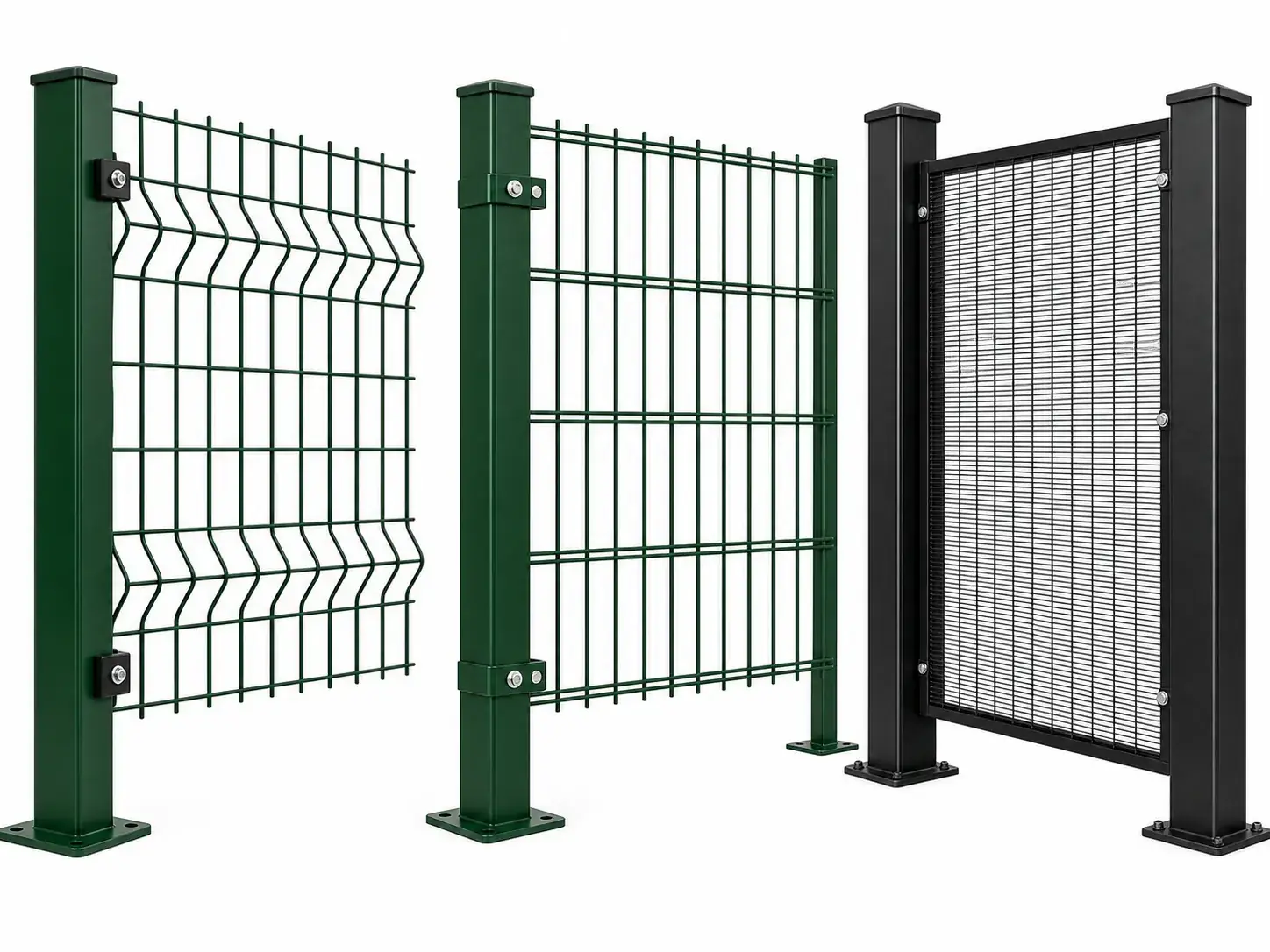 Wire mesh fence systems including 3D fence double wire fence and 358 anti-climb fence