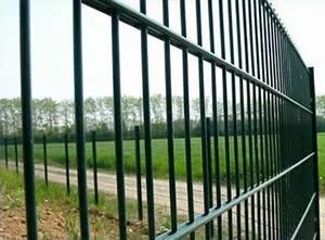 656 double wire fence green coating and mesh panel