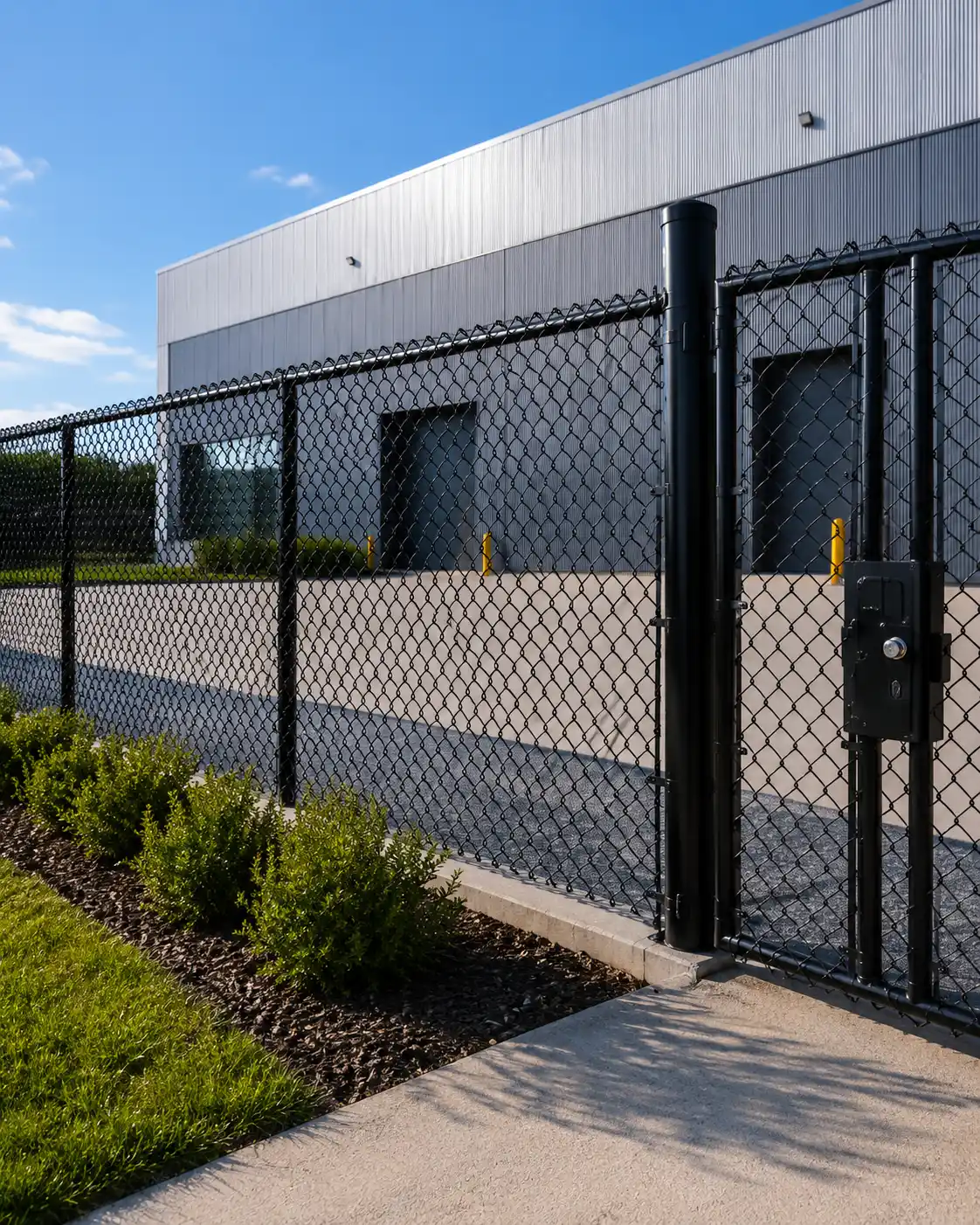 Black galvanized chain link fence color finish sample